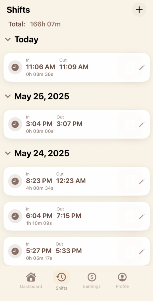 See all your work days